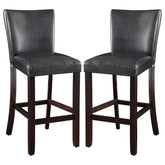 Best Furniture Outlet - Coaster - Alberton Leatherette Upholstered Bar Chair Black (Set of 2) - 100056