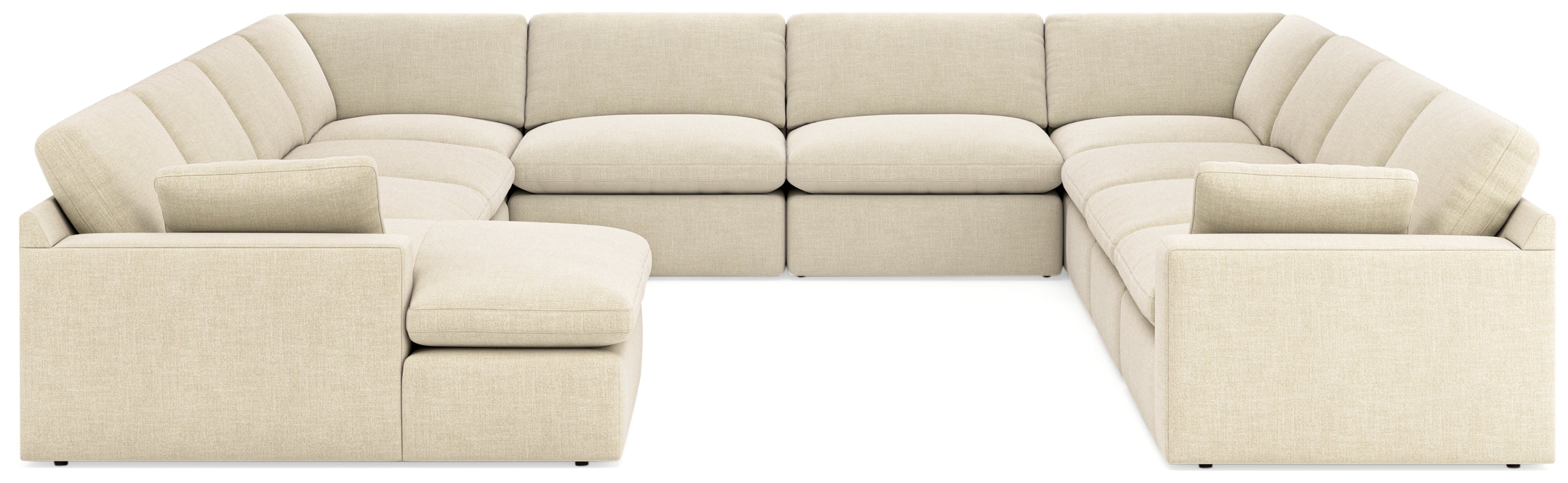 Best Furniture Outlet - Ashley Furniture - Elyza Sectional - RAF 10-Piece Sectional / Linen - 10006S8