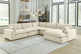 Best Furniture Outlet - Ashley Furniture - Elyza Sectional - RAF 10-Piece Sectional / Linen - 10006S8