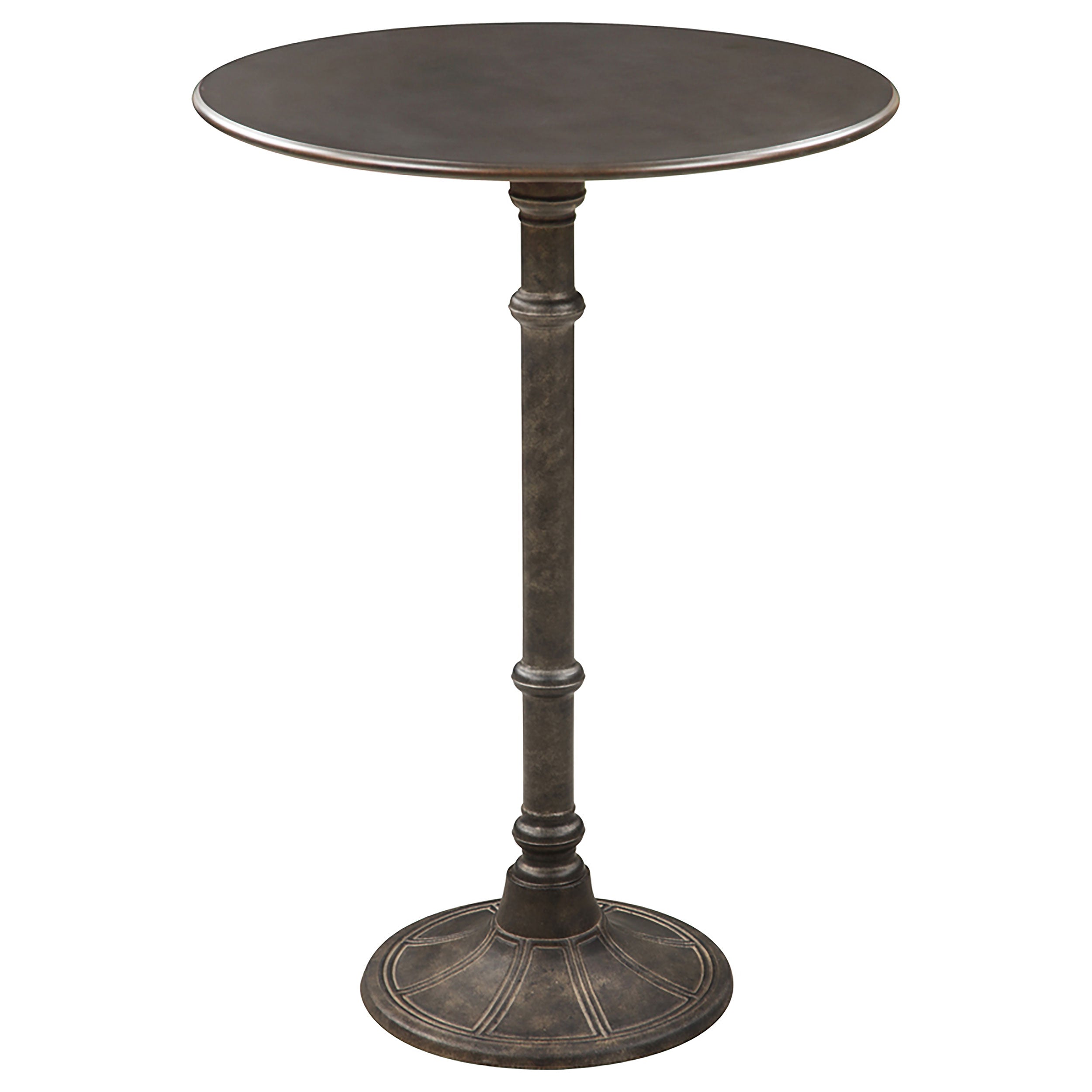 Best Furniture Outlet - Coaster - Oswego Round 30-inch Pub Height Bistro Bar Table Dark Russet - 100064
