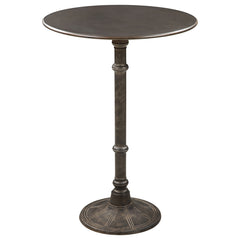 Best Furniture Outlet - Coaster - Oswego Round 30-inch Pub Height Bistro Bar Table Dark Russet - 100064