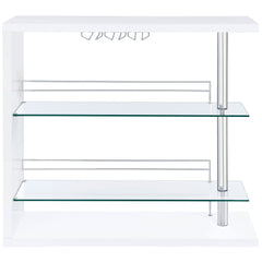Prescott Rectangular Home Bar Table White High Gloss
