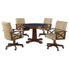 Marietta 5-piece 3-in-1 Dining and Game Table Set Tobacco