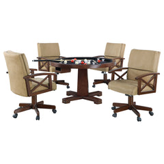 Marietta 5-piece 3-in-1 Dining and Game Table Set Tobacco