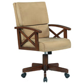 Best Furniture Outlet - Coaster - Marietta Upholstered Swivel Dining and Game Chair Tobacco - 100172