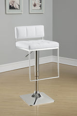 Alameda Adjustable Bar Stool Chrome and White