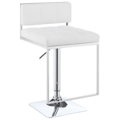 Alameda Adjustable Bar Stool Chrome and White
