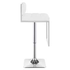 Alameda Adjustable Bar Stool Chrome and White