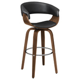 Best Furniture Outlet - Coaster - Zion Upholstered Swivel Bar Stool Walnut and Black - 100205