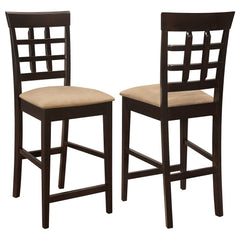 Best Furniture Outlet - Coaster - Gabriel Lattice Back Counter Chair Cappuccino (Set of 2) - 100209