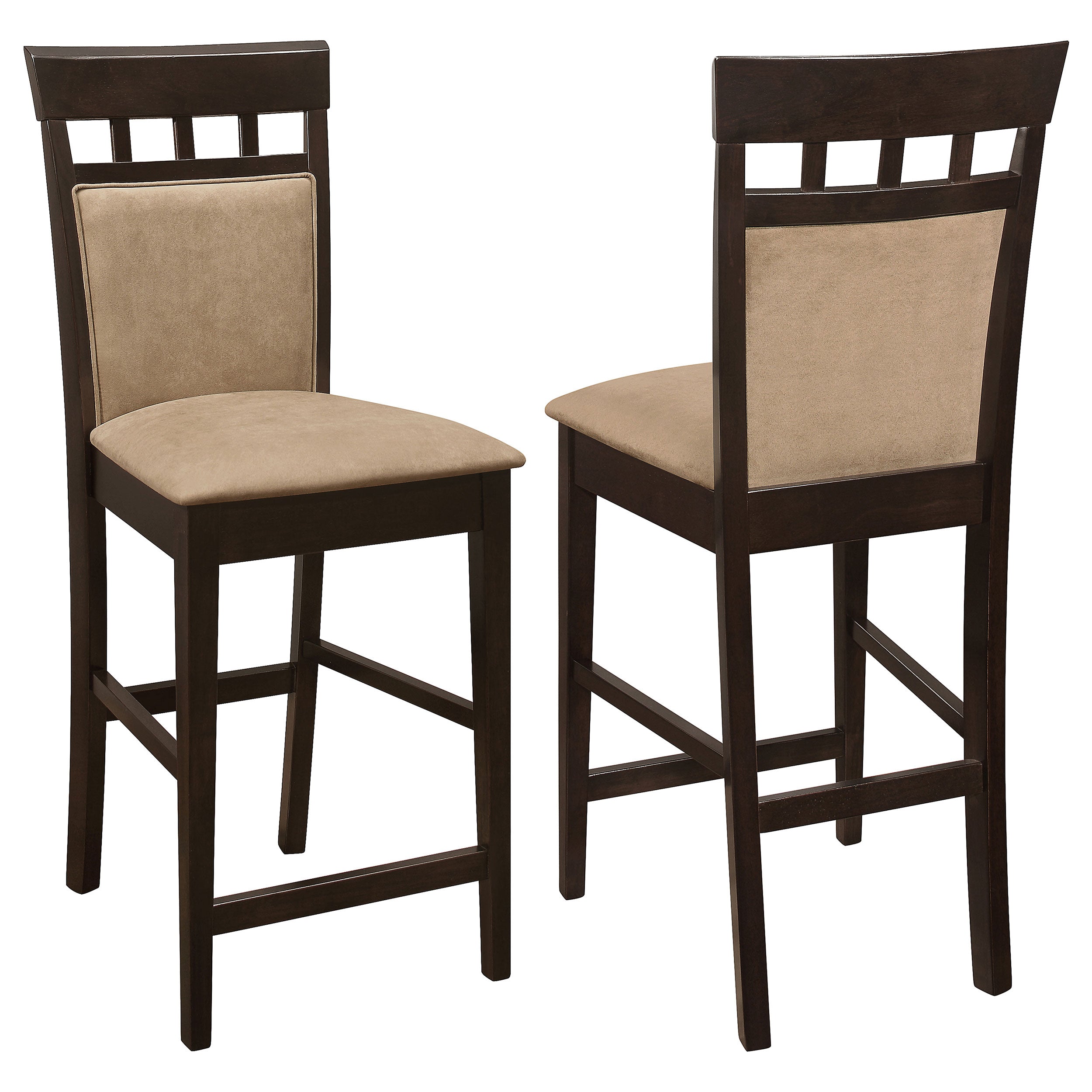 Best Furniture Outlet - Coaster - Gabriel Closed Back Counter Chair Cappuccino (Set of 2) - 100219