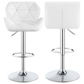 Best Furniture Outlet - Coaster - Berrington Upholstered Adjustable Bar Stool White (Set of 2) - 100424
