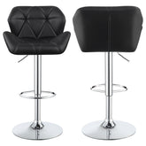 Best Furniture Outlet - Coaster - Berrington Upholstered Adjustable Bar Stool Black (Set of 2) - 100425