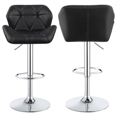 Best Furniture Outlet - Coaster - Berrington Upholstered Adjustable Bar Stool Black (Set of 2) - 100425