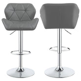 Best Furniture Outlet - Coaster - Berrington Upholstered Adjustable Bar Stool Grey (Set of 2) - 100426