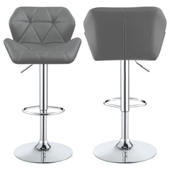 Best Furniture Outlet - Coaster - Berrington Upholstered Adjustable Bar Stool Grey (Set of 2) - 100426