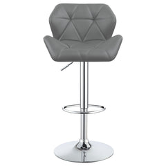 Berrington Upholstered Adjustable Bar Stool Grey (Set of 2)