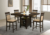 Best Furniture Outlet - Coaster - Gabriel 5-piece Square Counter Height Dining Set Cappuccino - 100438-S5A