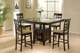 Best Furniture Outlet - Coaster - Gabriel 5-piece Square Counter Height Dining Set Cappuccino - 100438-S5