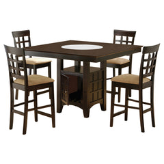 Gabriel 5-piece Square Counter Height Dining Set Cappuccino