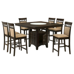 Gabriel 7-piece Square Counter Height Dining Set Cappuccino