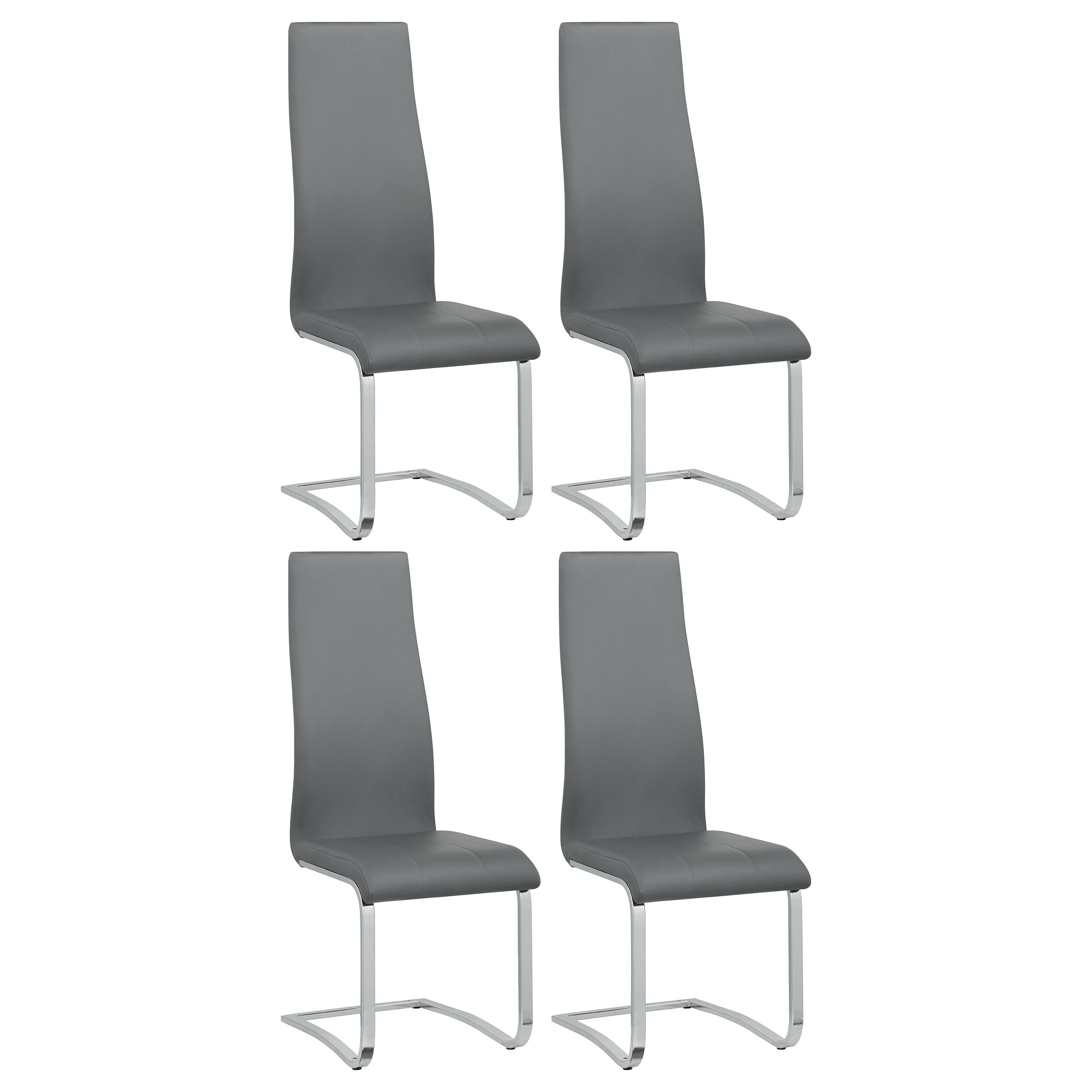 Best Furniture Outlet - Coaster - Montclair Upholstered Dining Side Chair Grey (Set of 4) - 100515GRY