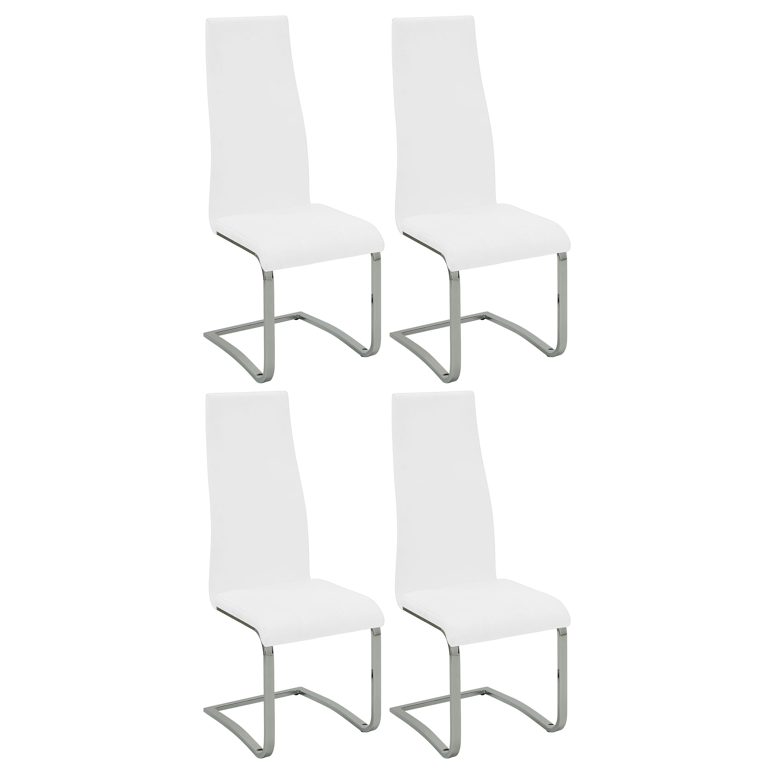 Best Furniture Outlet - Coaster - Montclair Upholstered Dining Side Chair White (Set of 4) - 100515WHT