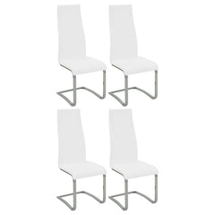 Best Furniture Outlet - Coaster - Montclair Upholstered Dining Side Chair White (Set of 4) - 100515WHT