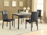 Best Furniture Outlet - Coaster - Garza 5-piece Rectangular Dining Table Set Black - 100611-S5