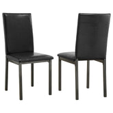 Best Furniture Outlet - Coaster - Garza Upholstered Dining Side Chair Dark Brown (Set of 2) - 100612