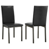Best Furniture Outlet - Coaster - Garza Upholstered Dining Side Chair Black (Set of 2) - 100612