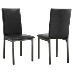 Best Furniture Outlet - Coaster - Garza Upholstered Dining Side Chair Black (Set of 2) - 100612