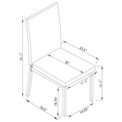 Garza Upholstered Dining Side Chair Black (Set of 2)