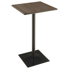 Best Furniture Outlet - Coaster - Cavalier Square 24-inch Pub Height Bistro Bar Table Dark Elm - 100730