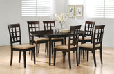 Best Furniture Outlet - Coaster - Gabriel 7-piece Extension Leaf Dining Table Set Cappuccino - 100770-S7