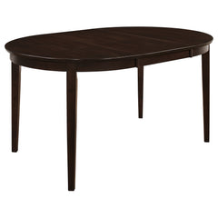 Best Furniture Outlet - Coaster - Gabriel Oval 60-inch Extension Leaf Dining Table Cappuccino - 100770