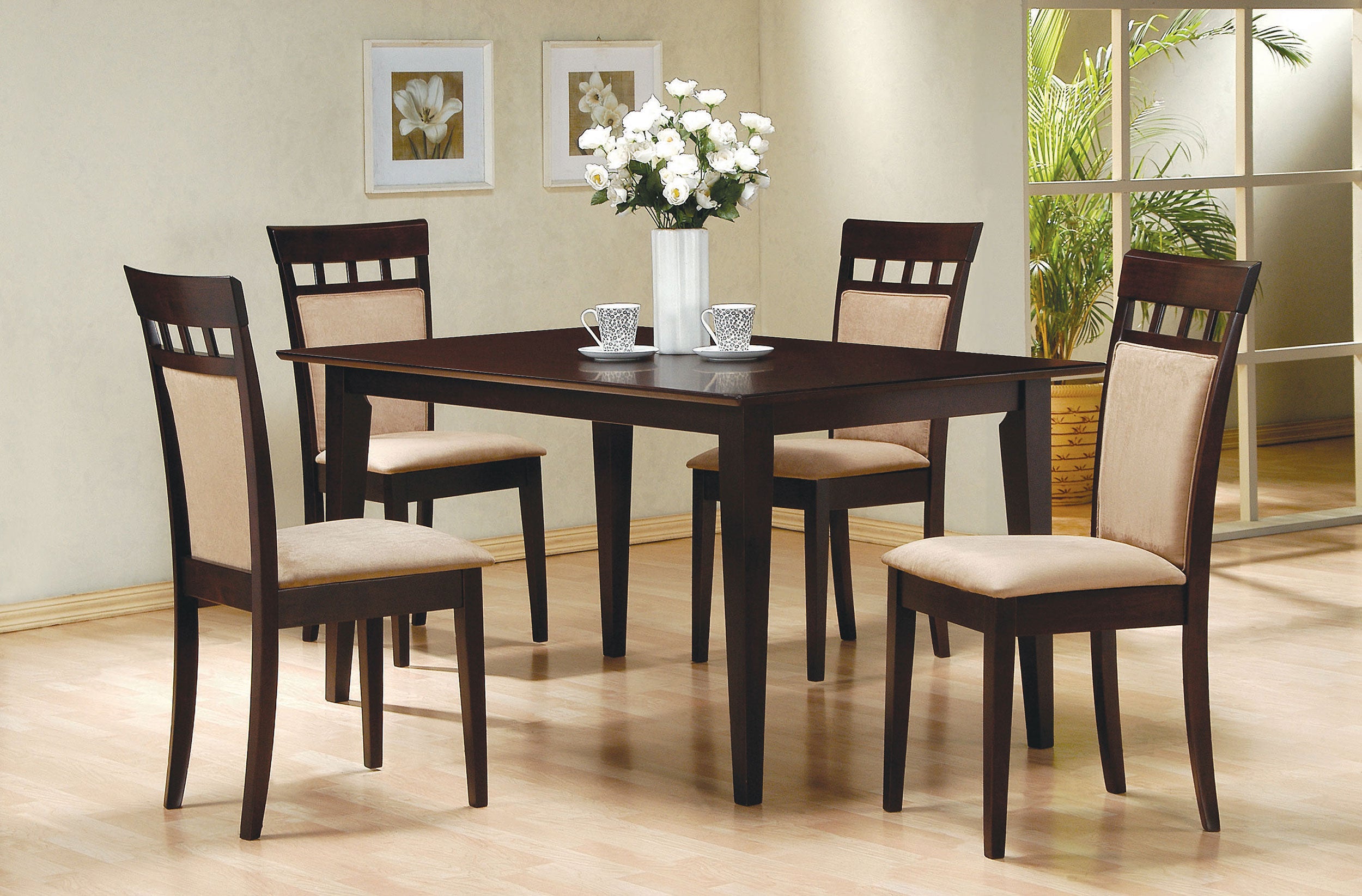 Best Furniture Outlet - Coaster - Gabriel 5-piece Rectangular 59-inch Dining Set Cappuccino - 100771-S5A