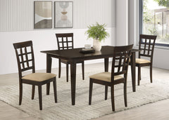 Best Furniture Outlet - Coaster - Gabriel 5-piece Rectangular 59-inch Dining Set Cappuccino - 100771-S5