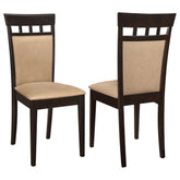 Best Furniture Outlet - Coaster - Gabriel Closed Back Dining Side Chair Cappuccino (Set of 2) - 100773
