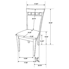 Gabriel Closed Back Dining Side Chair Cappuccino (Set of 2)