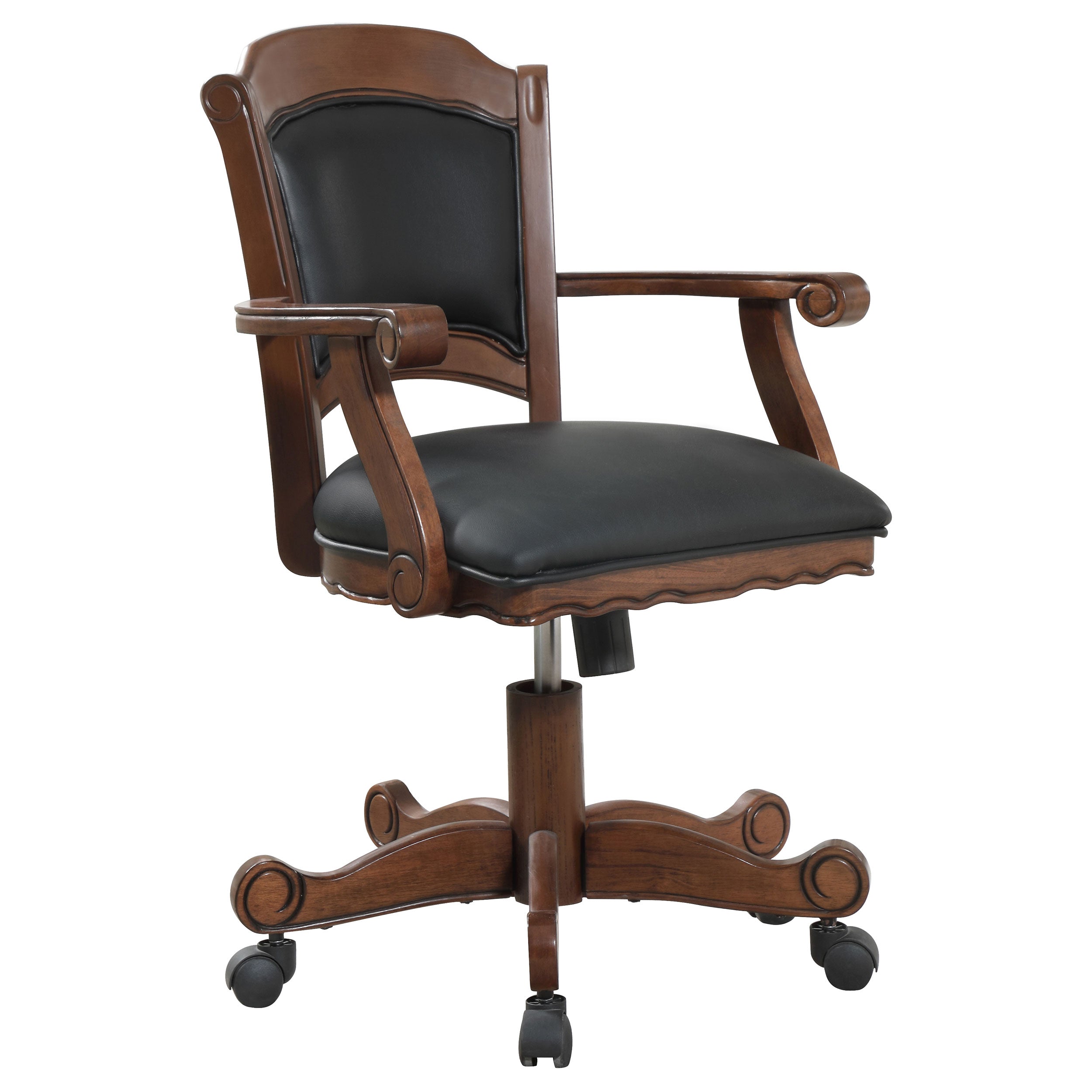 Best Furniture Outlet - Coaster - Turk Upholstered Swivel Dining and Game Chair Tobacco - 100872