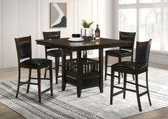 Best Furniture Outlet - Coaster - Jaden 5-piece Square Counter Height Dining Set Espresso - 100958-S5