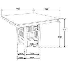 Jaden 5-piece Square Counter Height Dining Set Espresso