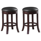 Best Furniture Outlet - Coaster - Aboushi Backless Swivel Counter Stool Brown (Set of 2) - 101059