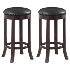 Best Furniture Outlet - Coaster - Aboushi Backless Swivel Bar Stool Brown (Set of 2) - 101060