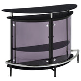 Best Furniture Outlet - Coaster - Amarillo Freestanding Glass Top Home Bar Wine Cabinet Black - 101065