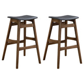 Best Furniture Outlet - Coaster - Finnick Cushioned Backless Bar Stool Walnut (Set of 2) - 101437