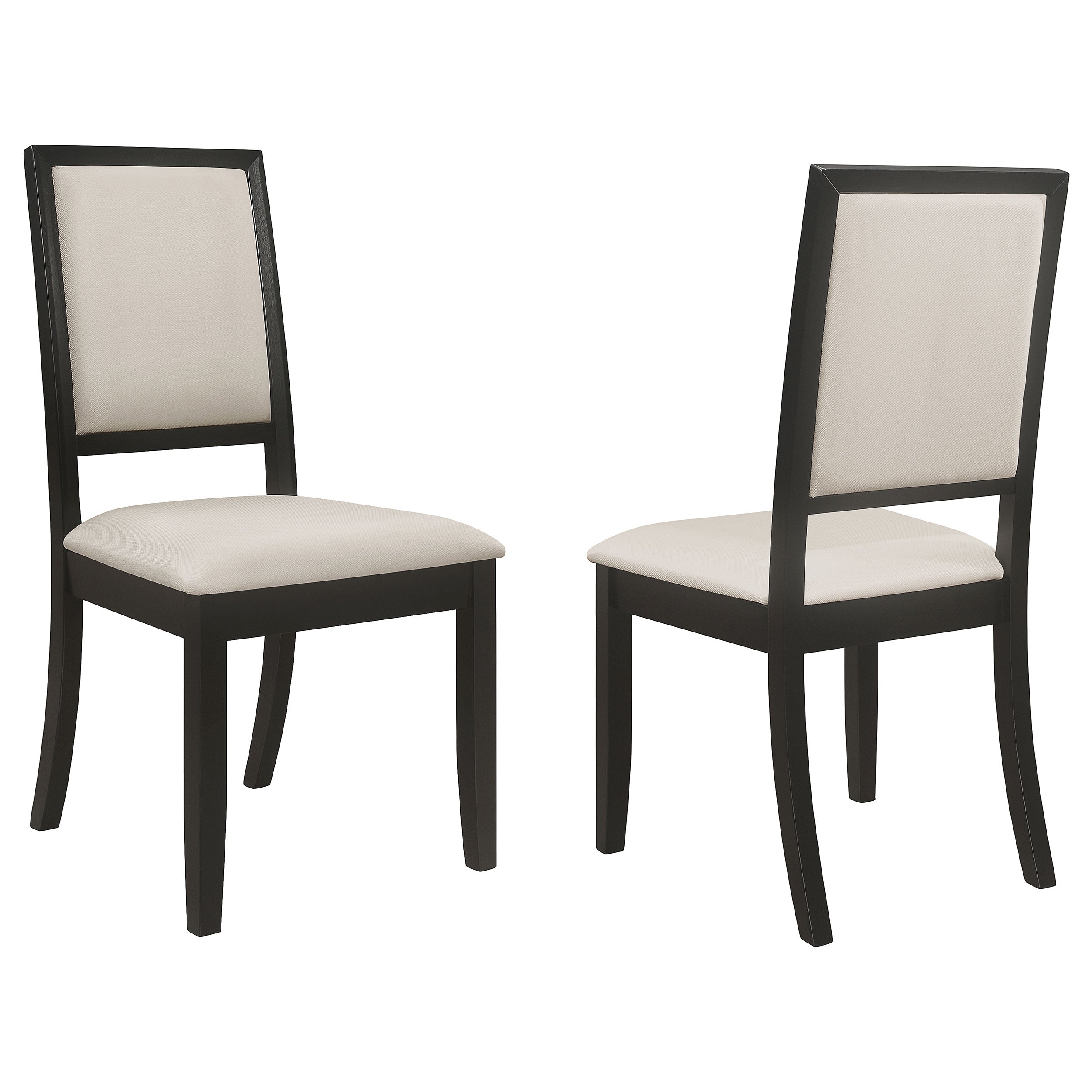 Best Furniture Outlet - Coaster - Louise Upholstered Wood Dining Side Chair Black (Set of 2) - 101562
