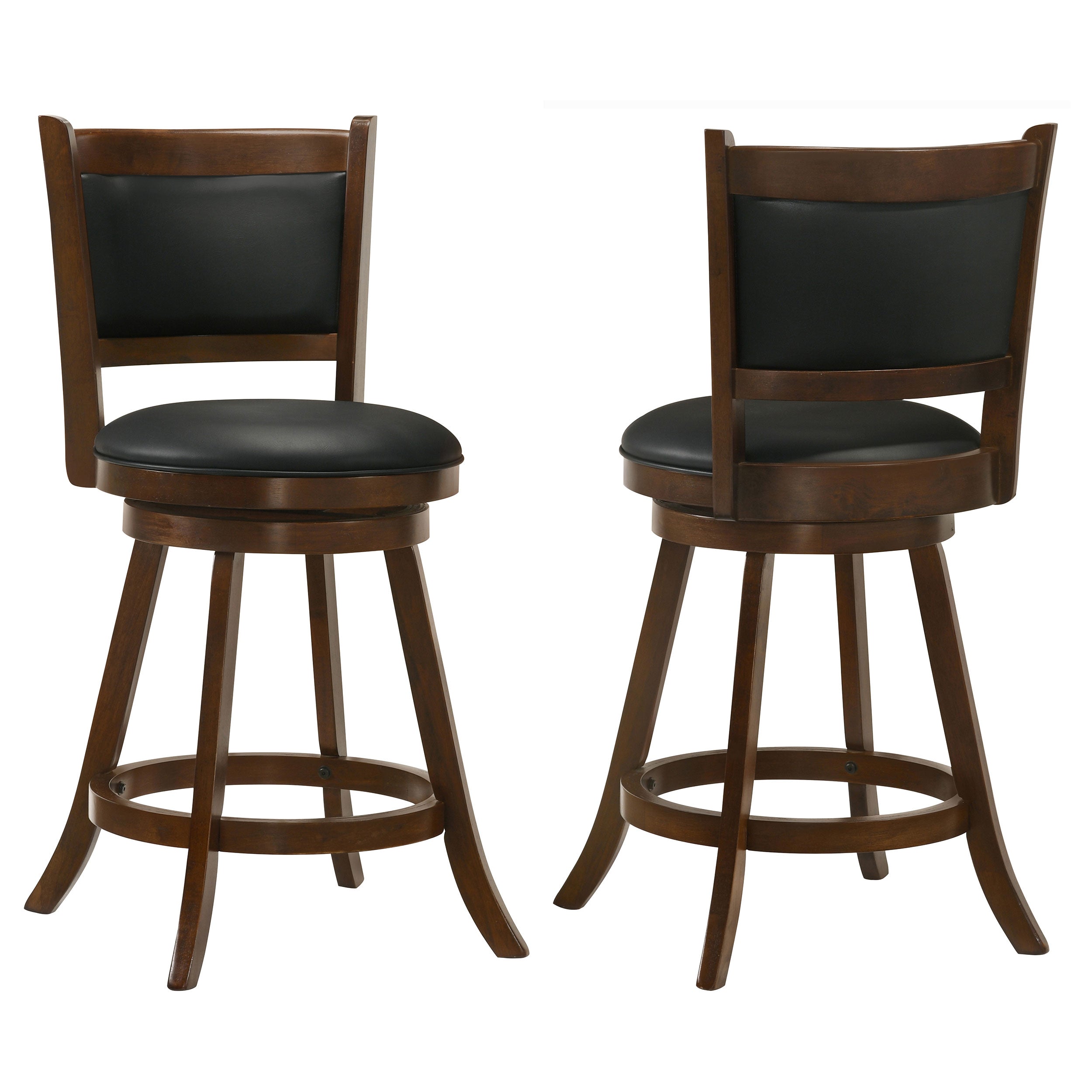 Best Furniture Outlet - Coaster - Broxton Upholstered Swivel Counter Chair Chestnut (Set of 2) - 101919