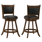 Best Furniture Outlet - Coaster - Broxton Upholstered Swivel Counter Chair Chestnut (Set of 2) - 101919